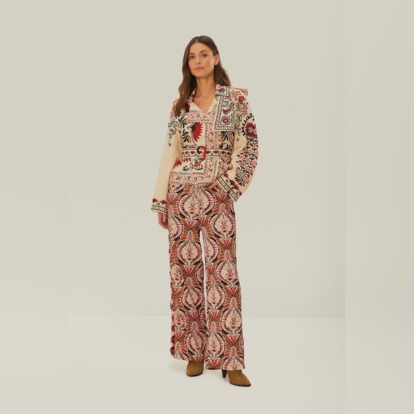 FARM Rio Pants - FARM Rio PINEAPPLE JEWEL PRINT PANTS